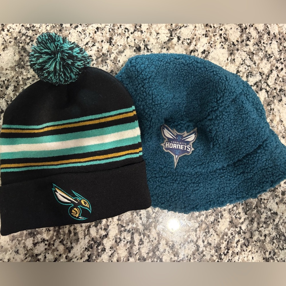 BUNDLE Charlotte Hornets Bucket Hat & Beanie - Teal and Black